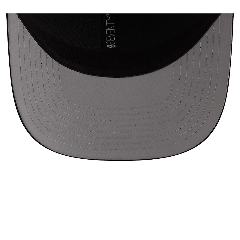 Casquette trucker ajustable New Era Active 9SEVENTY noire pour homme, modèle Baltimore Orioles.