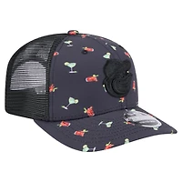 Men's New Era Black Baltimore Orioles Adventure Drinks Pattern 9SEVENTY Stretch-Snap Hat