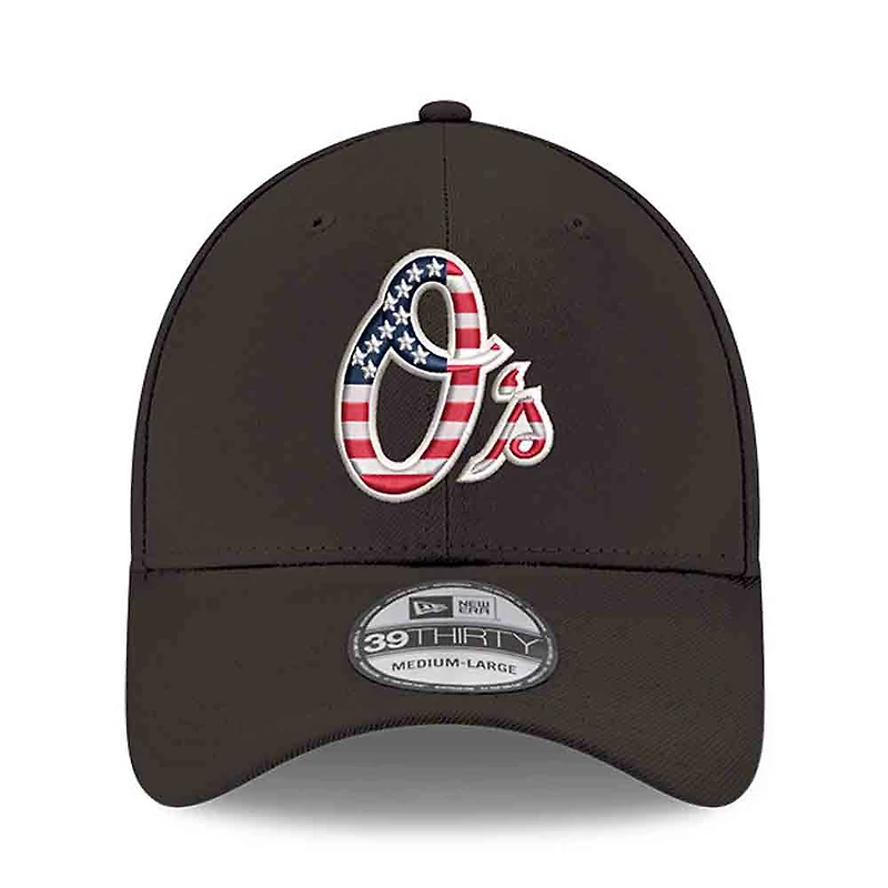Men's New Era Black Baltimore Orioles America 250 39THIRTY Flex Hat