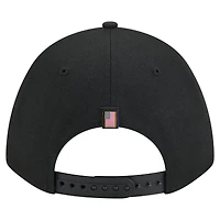 Casquette ajustable New Era 9FORTY M-Crown A-Frame noire pour homme avec drapeau américain des Baltimore Orioles