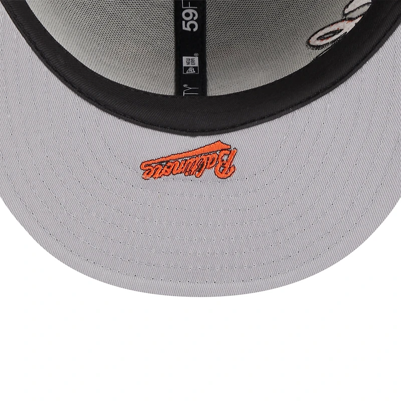 Casquette ajustée New Era Arch 59FIFTY noire pour homme