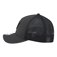 Men's New Era  Black Baltimore Orioles Badged M-Crown A-Frame 9FORTY Trucker Adjustable Hat