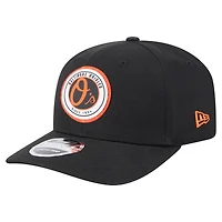 Casquette extensible à bouton-pression New Era 9SEVENTY noire avec écusson circulaire des Orioles de Baltimore pour homme