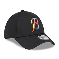 Casquette d'entraînement au bâton City Connect 39THIRTY Flex noire New Era pour homme