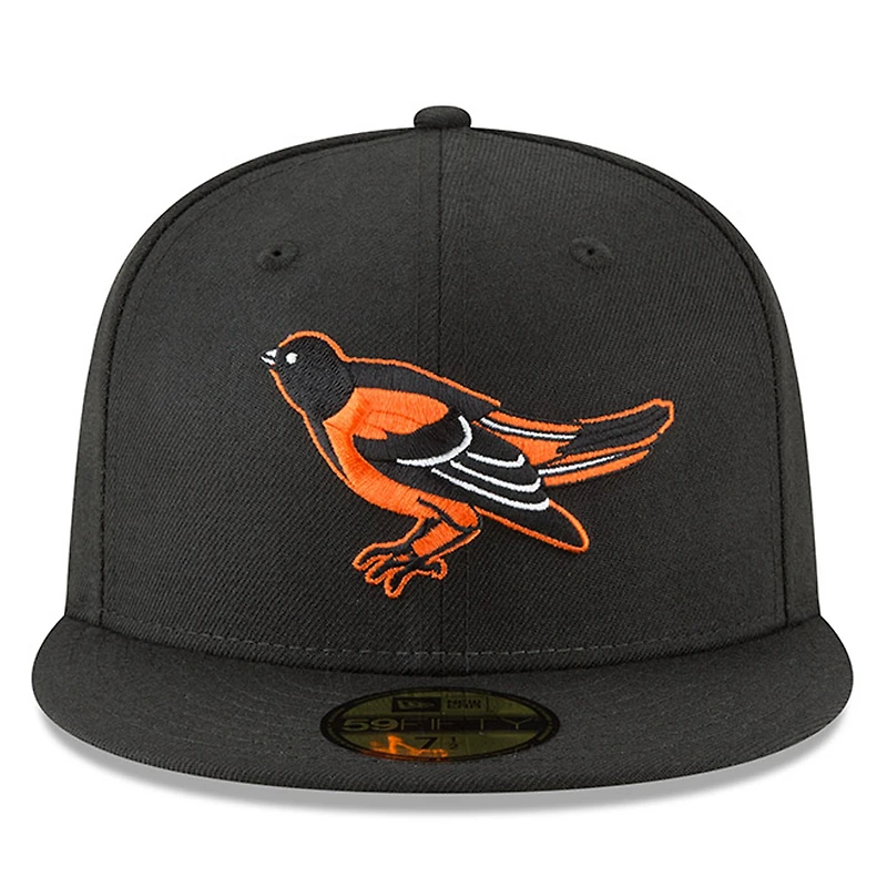 Casquette ajustée 59FIFTY en laine noire de la collection Baltimore Orioles Cooperstown New Era pour homme