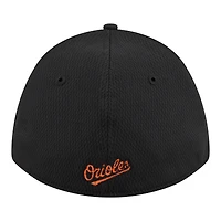 Casquette New Era noire Baltimore Orioles Dash 39THIRTY Flex pour homme