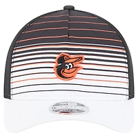 Men's New Era  Black Baltimore Orioles Gradient 9FORTY M-Crown Adjustable Hat