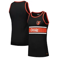 Débardeur Ringer en jersey noir Baltimore Orioles New Era pour hommes