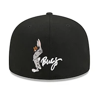 Casquette ajustée New Era 59FIFTY noire pour homme, motif Bugs Bunny et Looney Tunes des Orioles de Baltimore