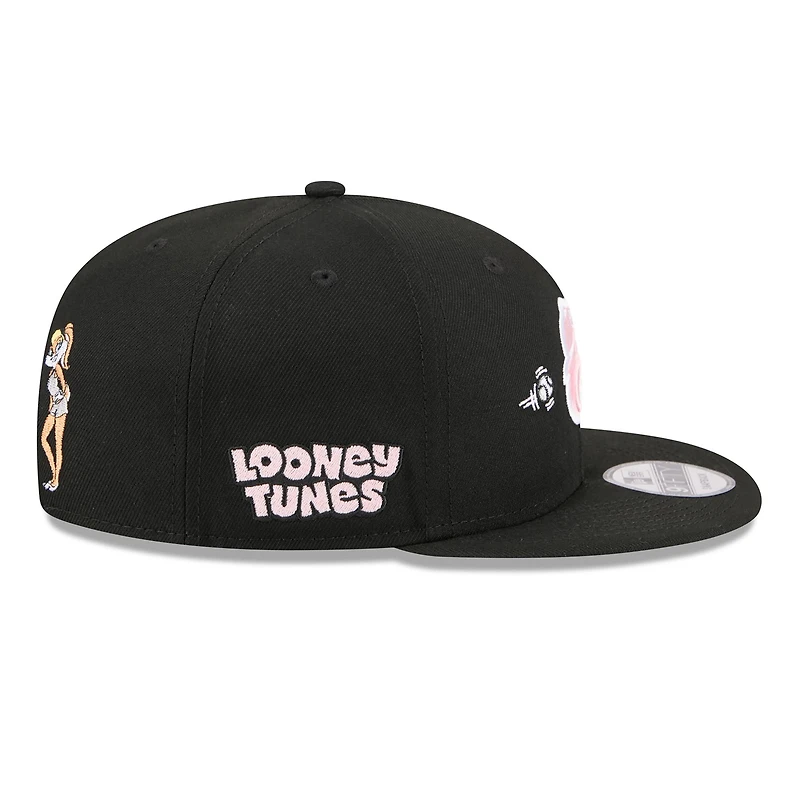 Casquette snapback New Era 9FIFTY noire pour homme, motif Looney Tunes Lola Bunny, Baltimore Orioles