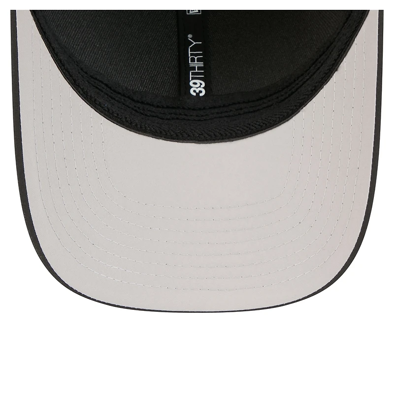 Casquette New Era noire pour homme Baltimore Orioles métallisée 39THIRTY M-Crown Flex