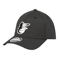 Casquette New Era noire pour homme Baltimore Orioles métallisée 39THIRTY M-Crown Flex