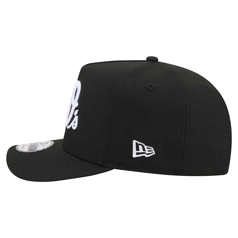 Men's New Era Black Baltimore Orioles Motion A-Frame 9FIFTY Snapback Hat