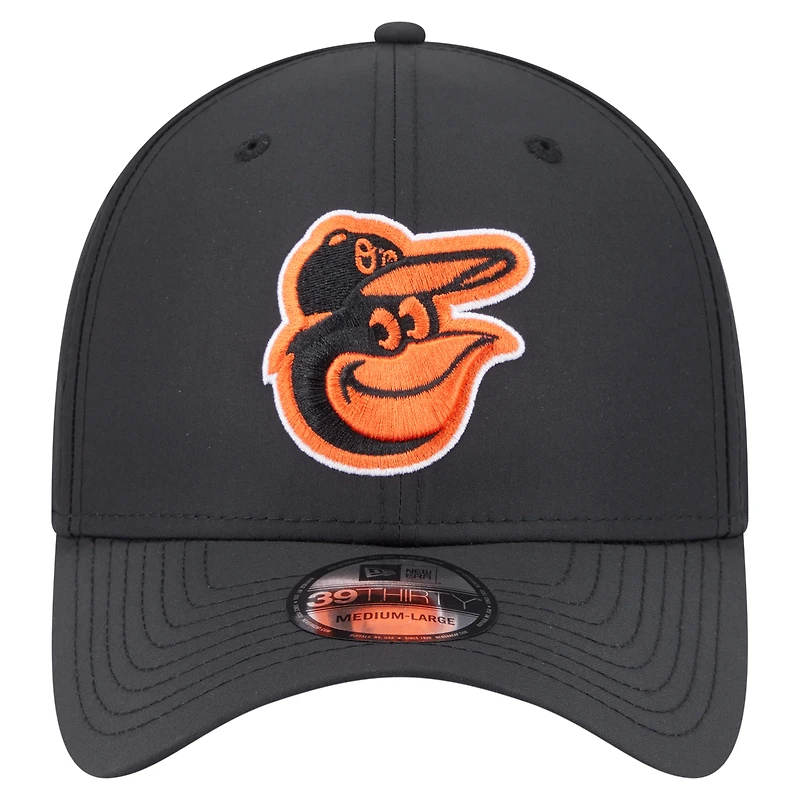 Men's New Era  Black Baltimore Orioles Night 39THIRTY Flex Hat