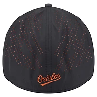 Men's New Era  Black Baltimore Orioles Night 39THIRTY Flex Hat
