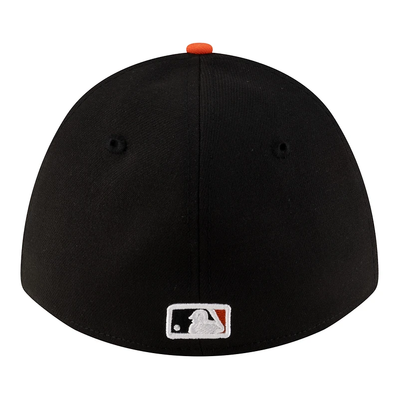 Casquette New Era noire pour homme, réplique du joueur des Orioles de Baltimore, modèle 39THIRTY M-Crown Flex