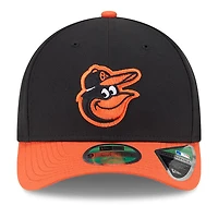 Men's New Era  Black Baltimore Orioles Player Replica 9FORTY Adjustable Hat