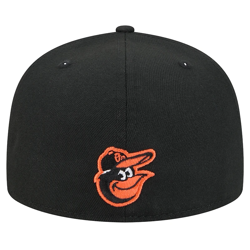 Casquette ajustée Ransom 59FIFTY Baltimore Orioles noire New Era pour homme