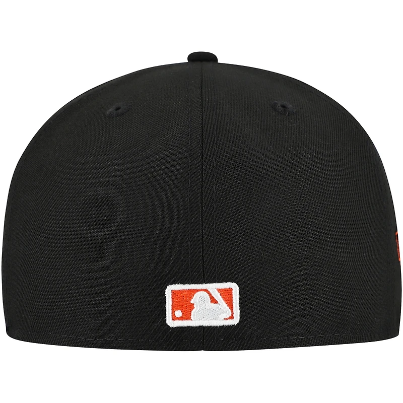 Men's New Era Black Baltimore Orioles Script Sided 59FIFTY Fitted Hat