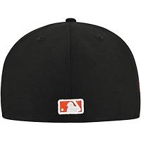 Men's New Era Black Baltimore Orioles Script Sided 59FIFTY Fitted Hat
