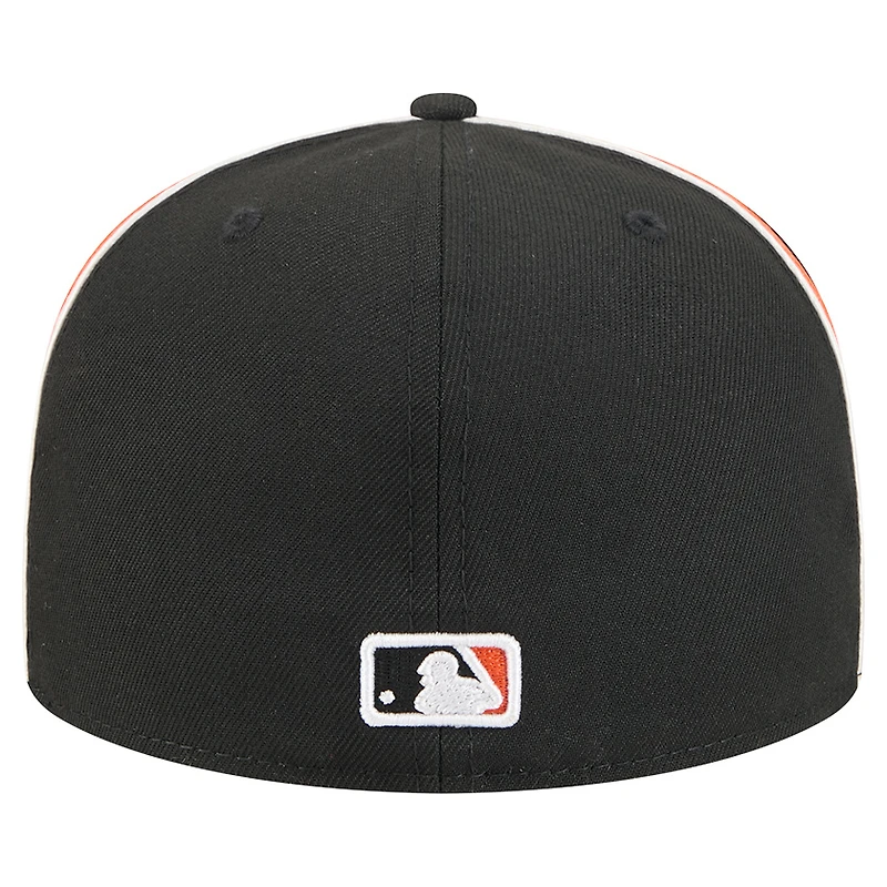 Casquette ajustée 59FIFTY Soutache noire des Baltimore Orioles de New Era pour homme