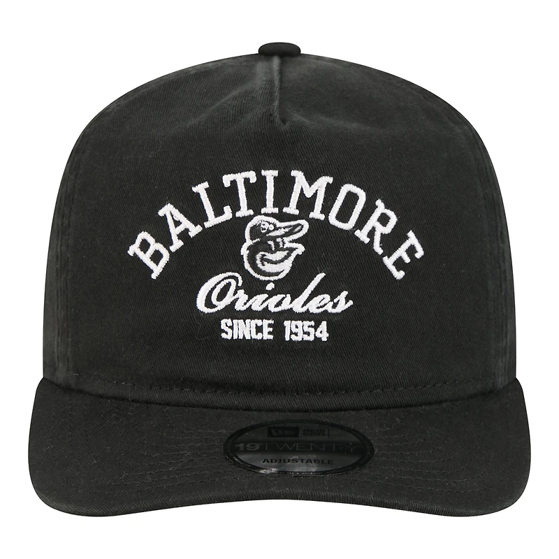 Casquette ajustable New Era noire Baltimore Orioles Stacked 19TWENTY pour homme