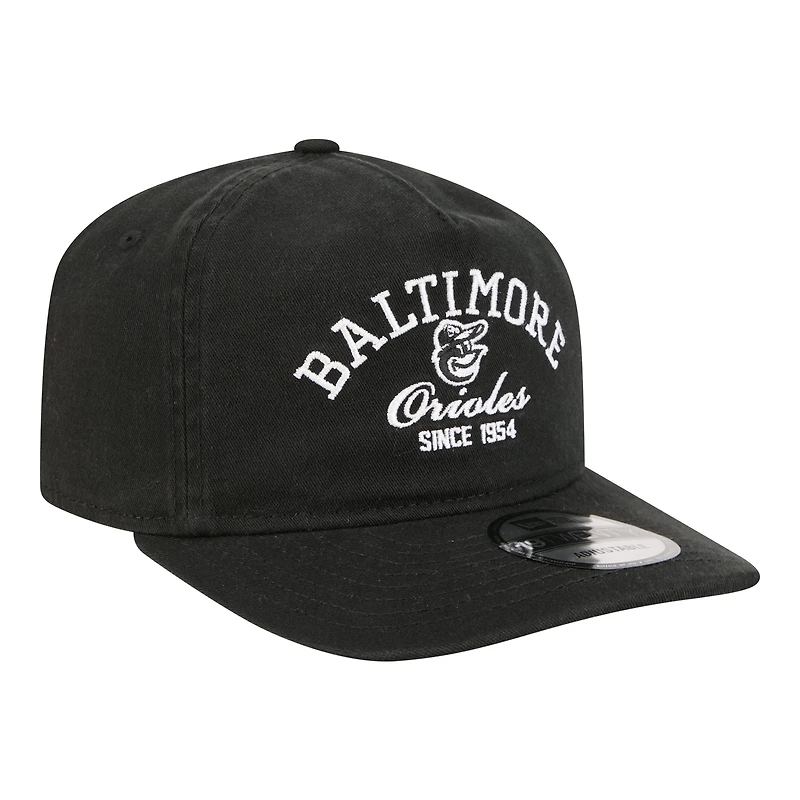 Men's New Era Black Baltimore Orioles Stacked 19TWENTY Adjustable Hat