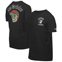 T-shirt New Era noir pour homme avec motif Sugar Skulls des Baltimore Orioles