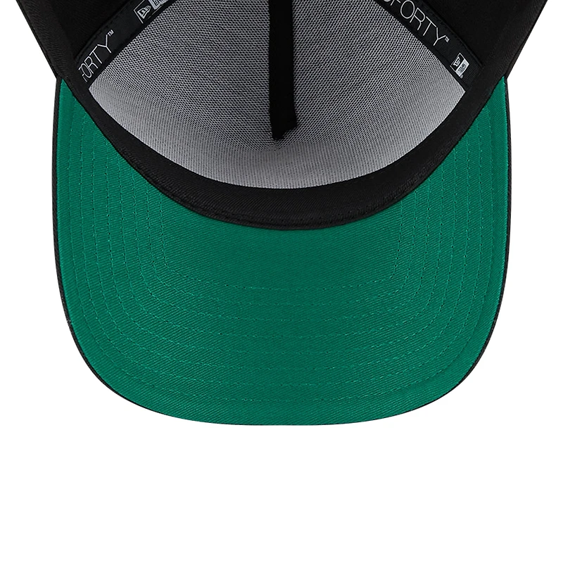 Casquette ajustable 9FORTY couleur équipe A-Frame New Era pour hommes, noire, Baltimore Orioles