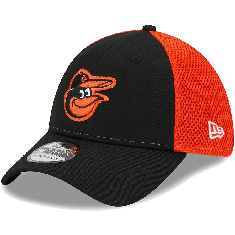 Casquette Flex New Era Baltimore Orioles Team Neo 39THIRTY noire pour homme