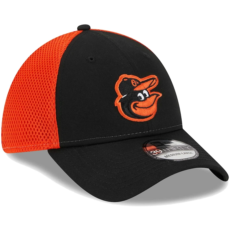 Casquette Flex New Era Baltimore Orioles Team Neo 39THIRTY noire pour homme