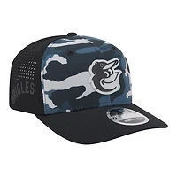 Men's New Era Black Baltimore Orioles Tonal Camo 9SEVENTY Stretch-Snap Hat