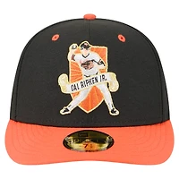 Casquette ajustée 59FIFTY Cal Ripken Jr. noire des Baltimore Orioles de New Era pour homme