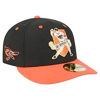Casquette ajustée 59FIFTY Cal Ripken Jr. noire des Baltimore Orioles de New Era pour homme