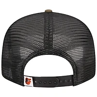 Casquette New Era Camo Baltimore Orioles Woodland Camo Trucker 9FIFTY Snapback pour homme