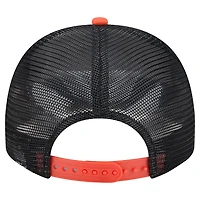 Men's New Era Cream/Black Baltimore Orioles Banner A-Frame 9FIFTY Trucker Snapback Hat