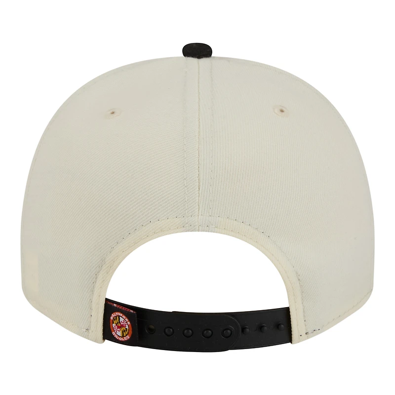Men's New Era Cream/Black Baltimore Orioles Classic A-Frame 9FIFTY Snapback Hat