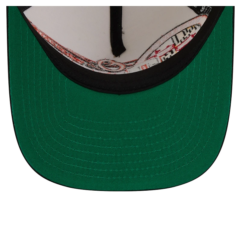 Casquette snapback New Era 9FIFTY Classic A-Frame crème/noire pour homme, modèle Baltimore Orioles.