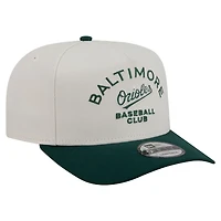 Men's New Era  Cream/Dark Green Baltimore Orioles Chrome A-Frame 9FIFTY Snapback Hat