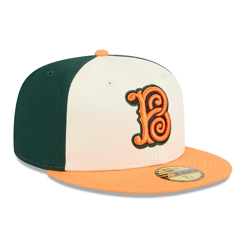 Casquette ajustée New Era City Connect 59FIFTY crème/orange pour homme