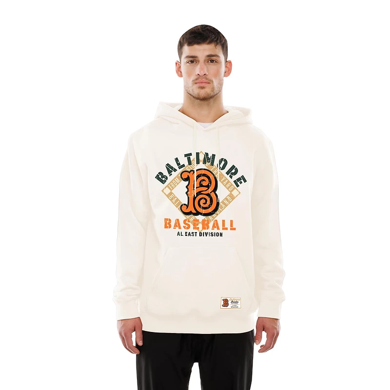 Sweat à capuche New Era crème Baltimore Orioles 2026 City Connect pour homme