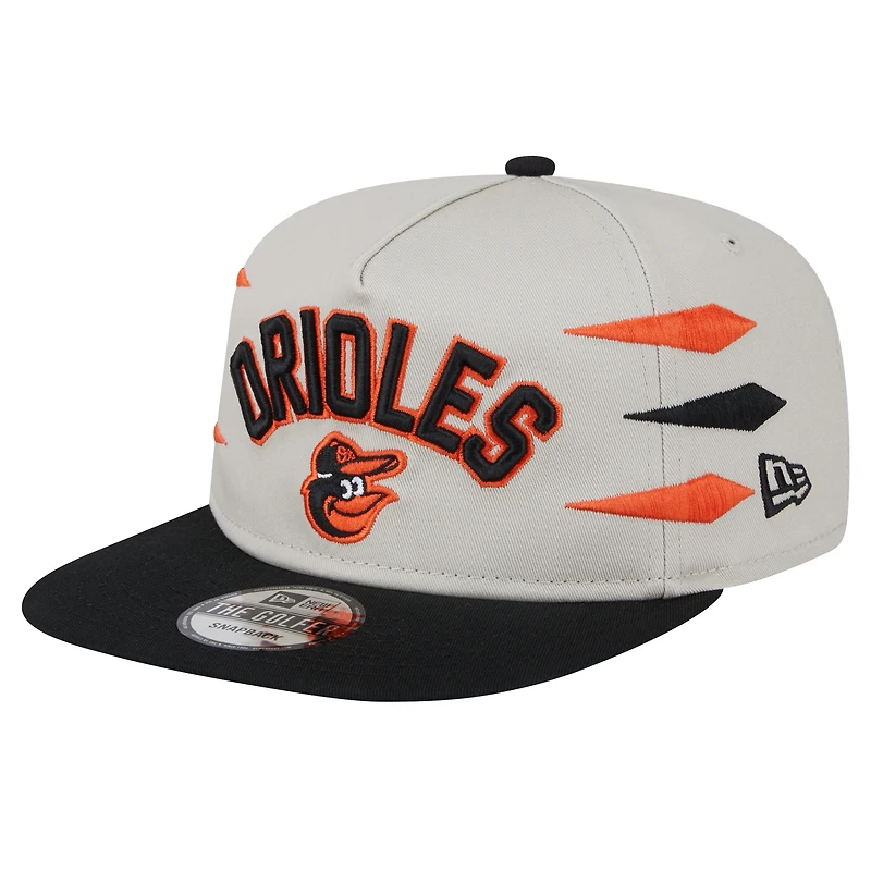 Casquette Snapback Iron Golfer Baltimore Orioles de New Era pour homme, couleur crème