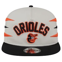 Casquette Snapback Iron Golfer Baltimore Orioles de New Era pour homme, couleur crème