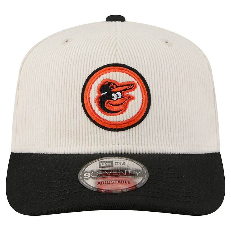 Men's New Era  Cream Baltimore Orioles Loyal 9SEVENTY Adjustable Hat