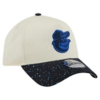 Casquette ajustable New Era 9FORTY crème pour homme des Baltimore Orioles Speckle A-Frame