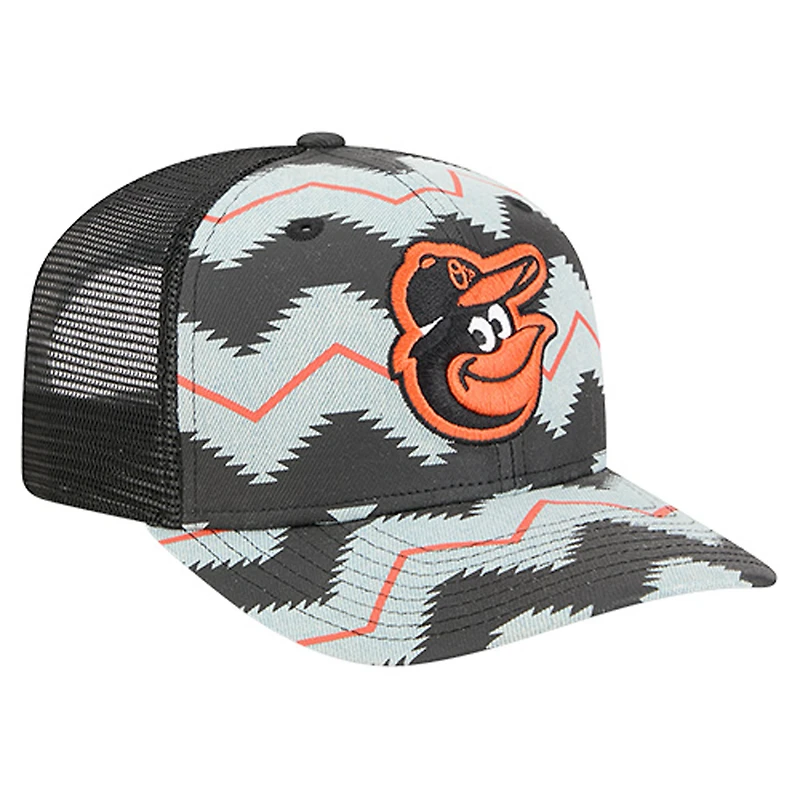 Casquette ajustable New Era 9SEVENTY en denim/noir pour homme des Baltimore Orioles Aztec Denim