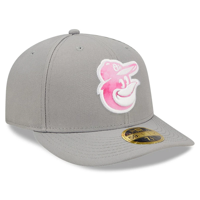 Casquette ajustée 59FIFTY gris Baltimore Orioles 2022 pour la fête des mères sur le terrain New Era homme