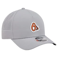 Casquette ajustable New Era grise Baltimore Orioles Micro Logo 9FORTY M-Crown A-Frame pour homme