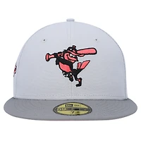 Casquette ajustée 59FIFTY MLB x Staple Collection New Era pour hommes, grise, Baltimore Orioles