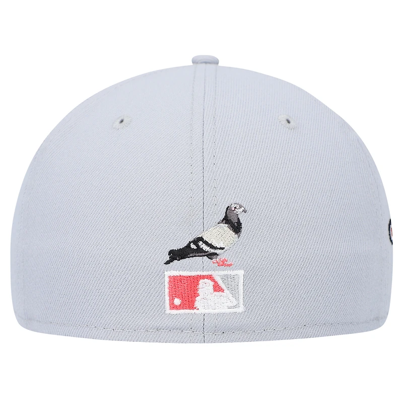 Casquette ajustée 59FIFTY MLB x Staple Collection New Era pour hommes, grise, Baltimore Orioles